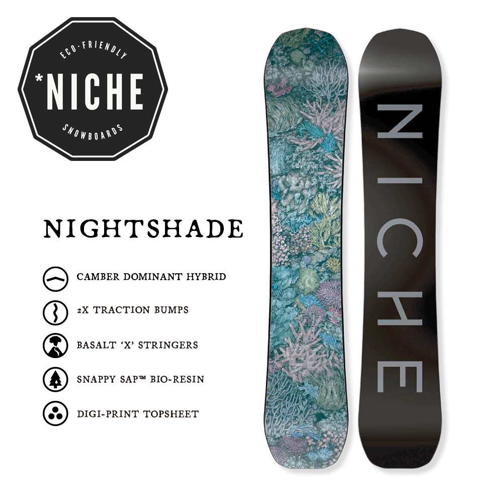 23-24モデル NICHE Snowboards Nightshade ニッチスノーボード ナイトシェイド