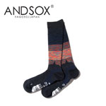 【15%OFF】ANDSOX アンドソックス SUPPORT PILE LONG HINODE 靴下 スノーボード MADE IN JAPAN