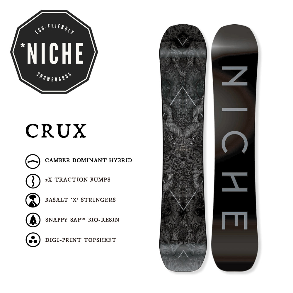 早期予約10%OFF 23-24モデル NICHE Snowboards Crux ニッチスノーボード クラックス