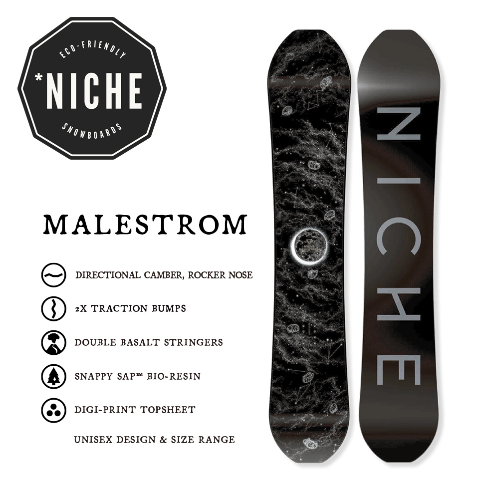 早期予約10%OFF 23-24モデル NICHE Snowboards Maelstrom ニッチスノーボード メイルストローム