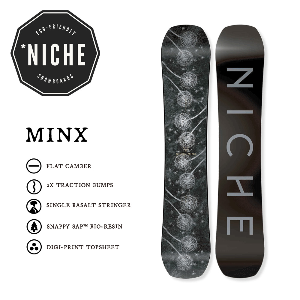 23-24モデル NICHE Snowboards Minx ニッチスノーボード ミンクス