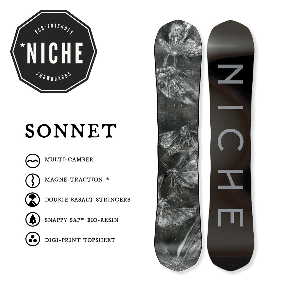 早期予約10%OFF 23-24モデル NICHE Snowboards Sonnet ニッチスノーボード ソネット